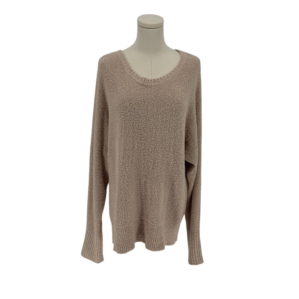 A Love Story Womens Sweater Large Beige Long Sleeve Pullover Knit